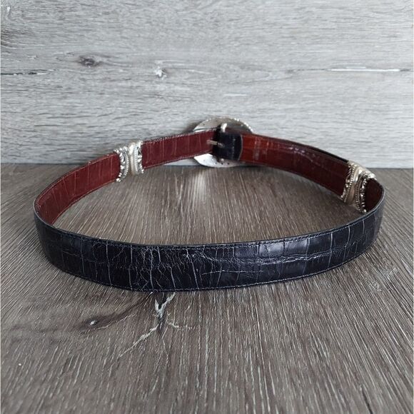 Brighton Vintage Reversible Twist Leather Belt Medium - Picture 2 of 9